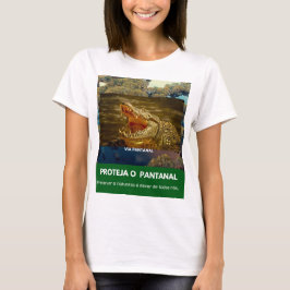 Camiseta Feminina Básica Via Pantanal Jacaré
