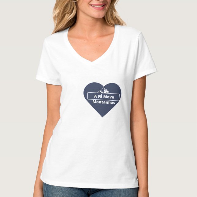 Camiseta Feminina Coração Fé (Anverso)