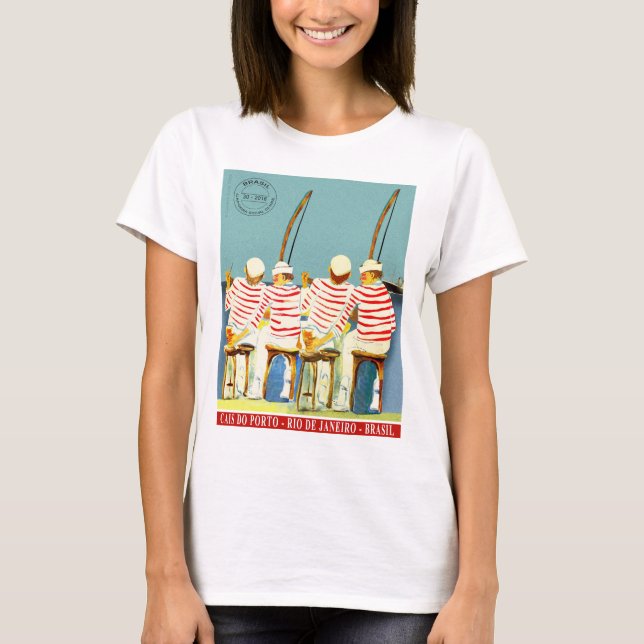 Camiseta Feminina de Capoeira: Cais (Anverso)