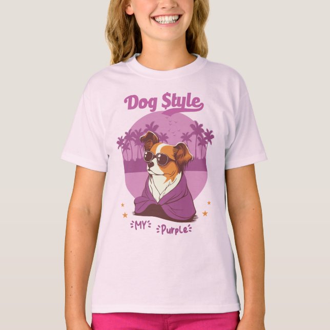 Camiseta Feminina Infantil DOG STYLE (Anverso)