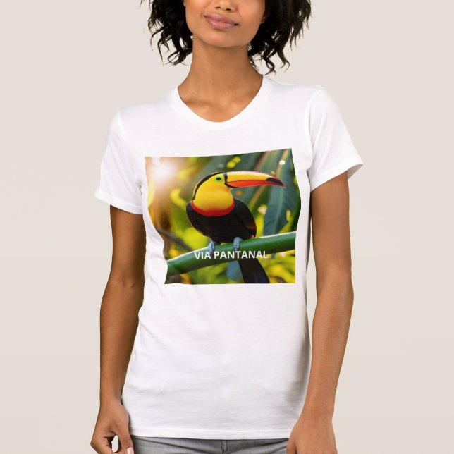 Camiseta feminina justa Bella+Canvas Tucano (Anverso)