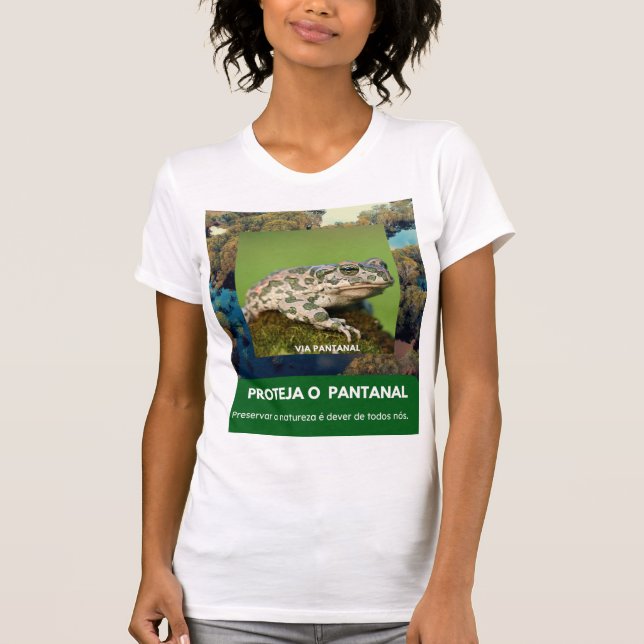 Camiseta feminina justa Bella+Canvas Via Pantanal  (Anverso)