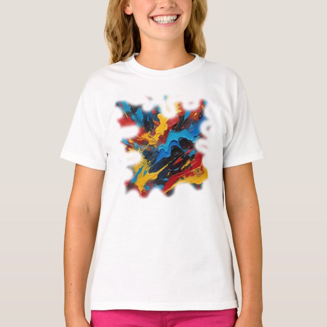 Camiseta Feminina Juvenil Básica Arte Expressão (Anverso)