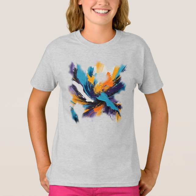 Camiseta Feminina Juvenil Básica Arte Expressão-2 (Anverso)