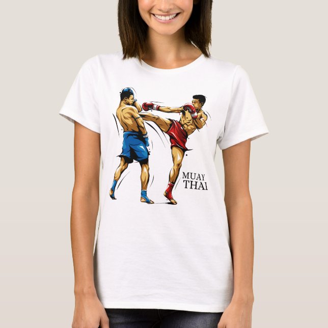 Camiseta Feminina Muay Thai / Boxe Tailandês (Anverso)
