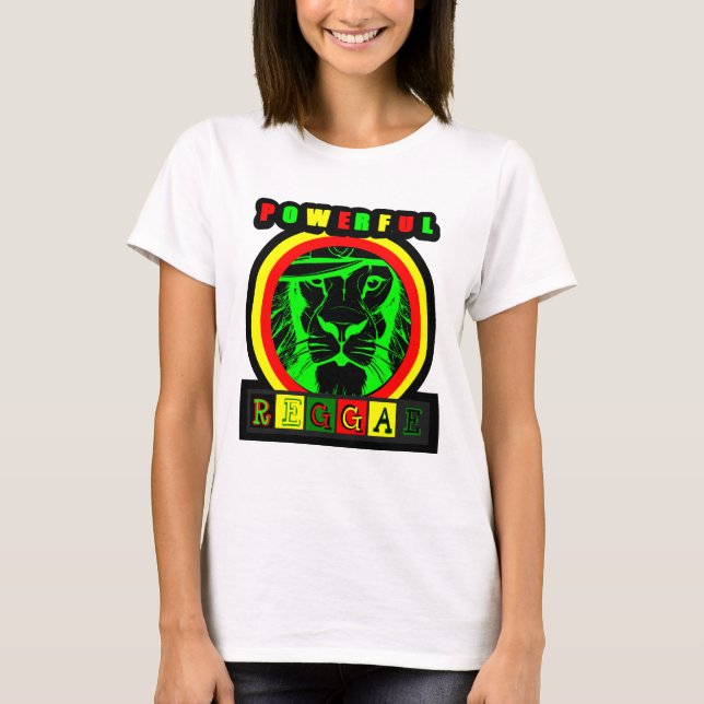 Camiseta Feminina Powerful Reggae (Anverso)