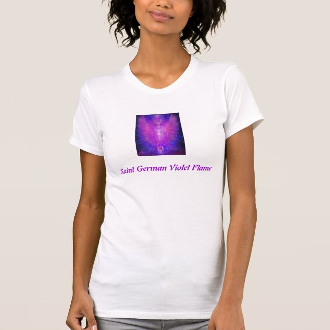 Camiseta Feminina Saint German Violet Flame (Anverso)
