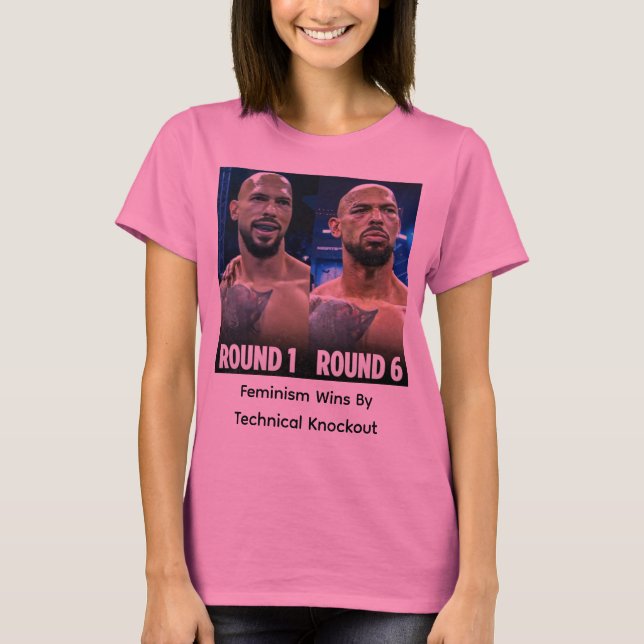 Camiseta Feminism Wins By Technical Knockout (Anverso)