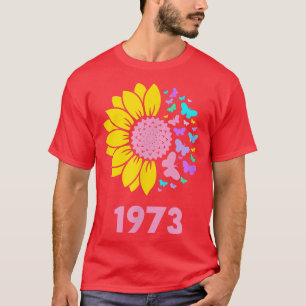 Camiseta Feminismo De Elección Pro 1973 Mariposas Y Girasol