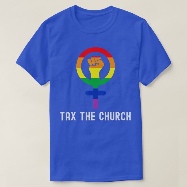 Camiseta Feminismo del orgullo gay hacha la Iglesia LGBQ Fe (Diseño del anverso)