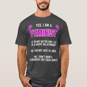 Camiseta Feminismo dice igualdad de género Derechos de la m