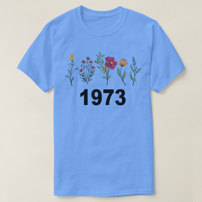 Camiseta Feminismo Y Fe Pro Choice Wildflowers Floral 1973 (Diseño del anverso)
