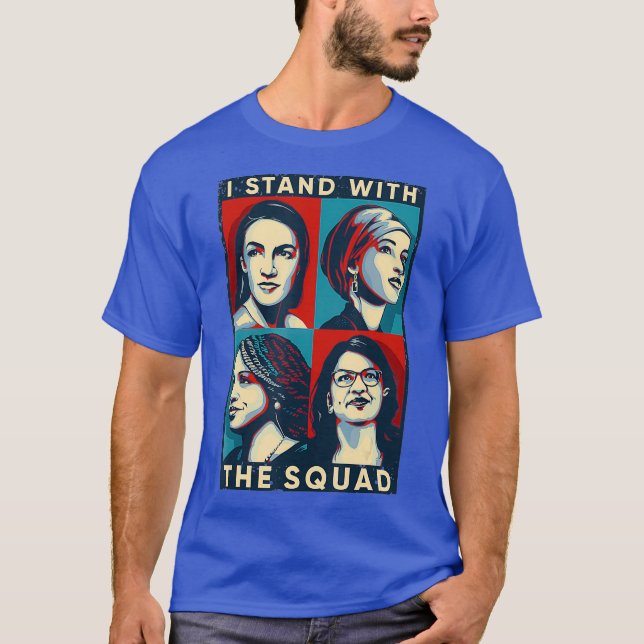 Camiseta Feminist I Stand With The Squad AOC Anti Trump (Anverso)