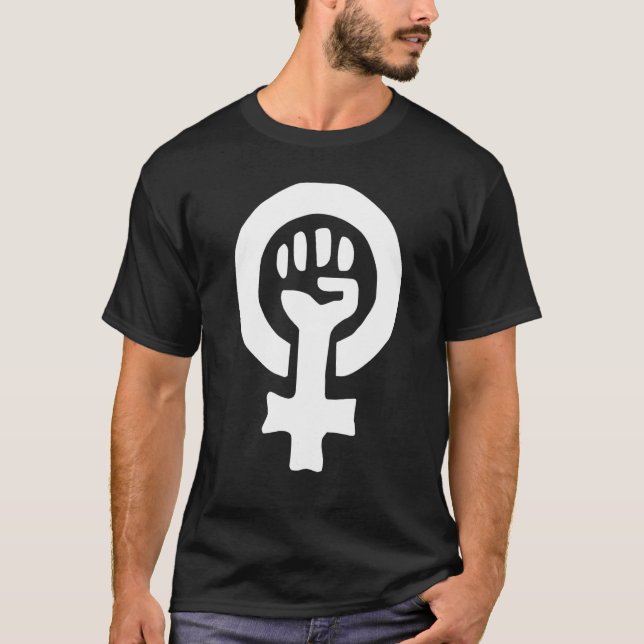 Camiseta Feminist Symbol Protester Support Resist Fist Wome (Anverso)