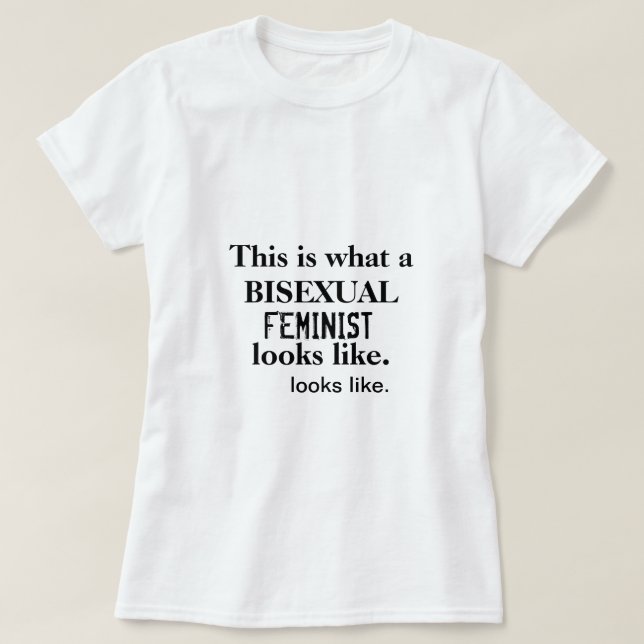 Camiseta feminista bisexual (Diseño del anverso)