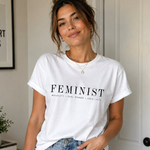 Camiseta Feminista   Chica Moderna de Igualdad Poder Amor P