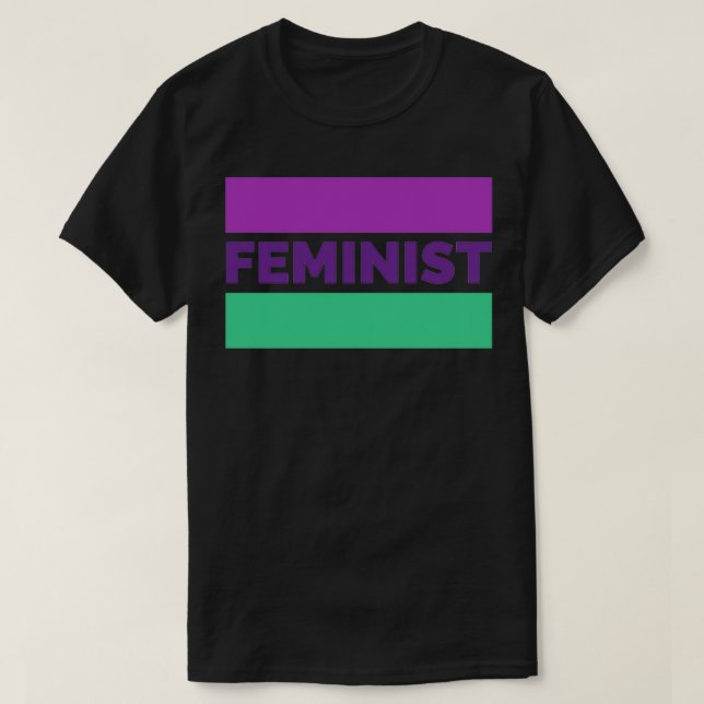Camiseta Feminista con colores de sufragio (Diseño del anverso)