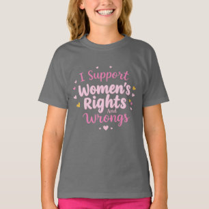 Camiseta Feminista de Derechos de la Mujer Girly y sus erro