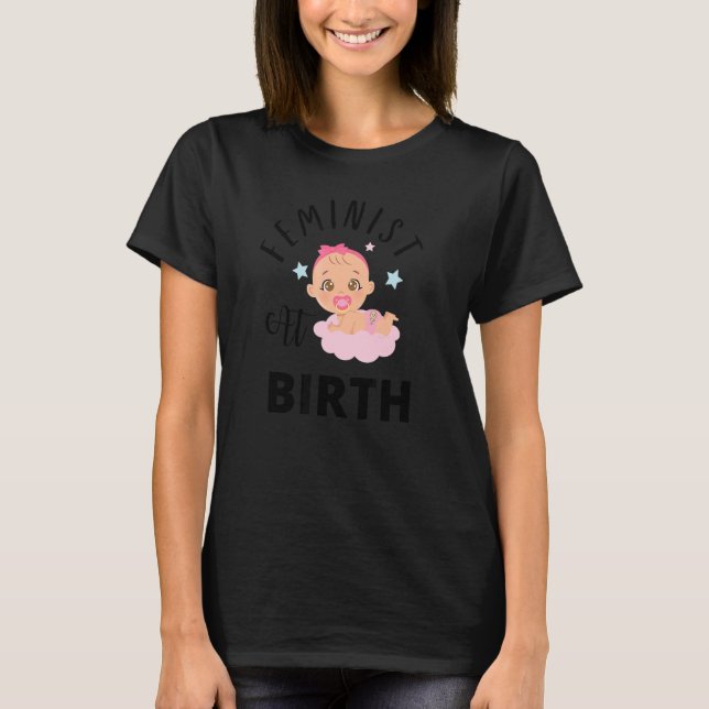 Camiseta Feminista en una niña con fuerte riesgo de nacimie (Anverso)
