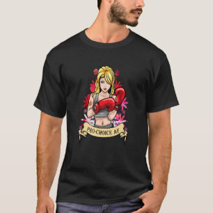 Camiseta Feminista femenina boxeadora por elección en derec