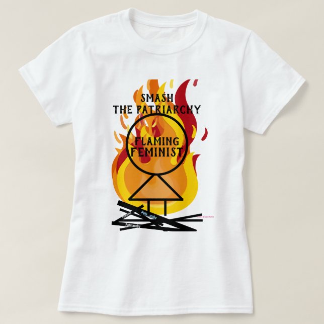 Camiseta Feminista flamantemente aplasta al patriarcado RBG (Diseño del anverso)