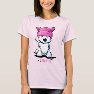 Camiseta Feminista Gorra Rosa KiniArt Westie