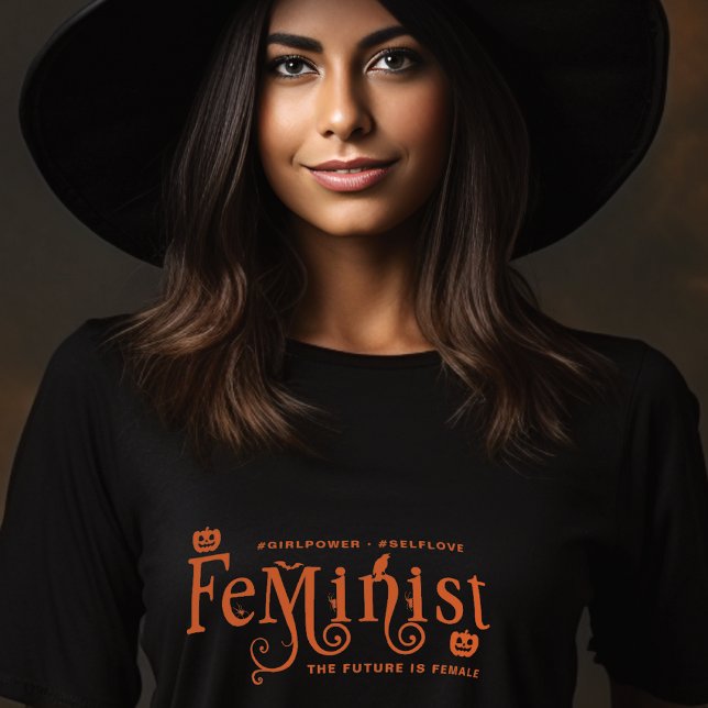 Camiseta Feminista Gótica Chica de Halloween se auto ama T- (#girlpower #feminist #thefutureisfemale #halloween #gothic)