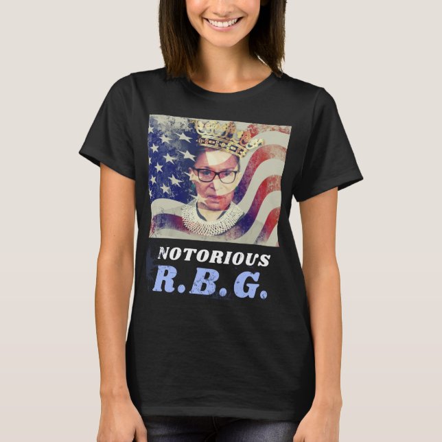 Camiseta Feminista liberal RGB Ruth Bader Ginsburg (Anverso)