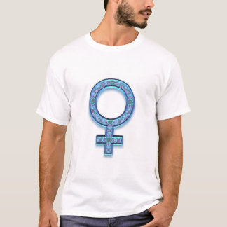 Camiseta feminista: Símbolo feminista, azul