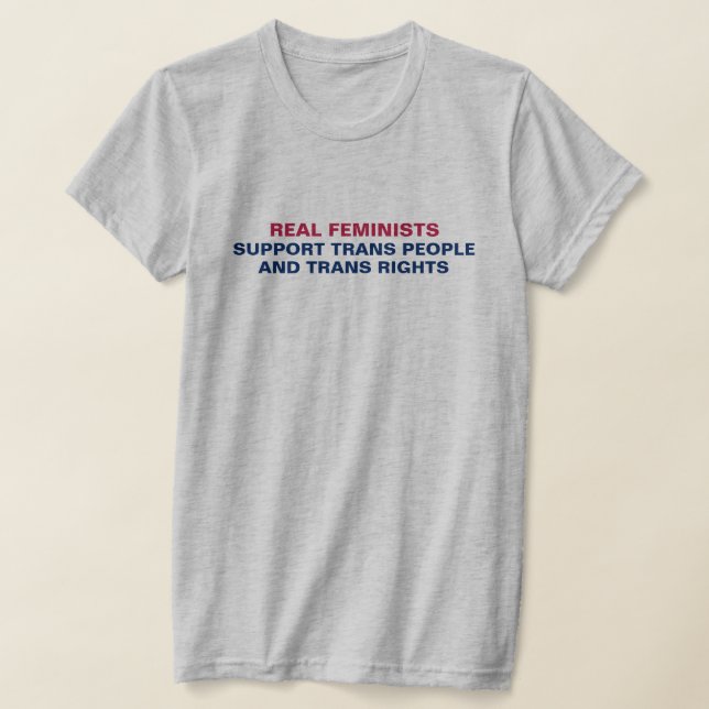 Camiseta Feministas apoyan a personas transgénero y transgé (Distribución)