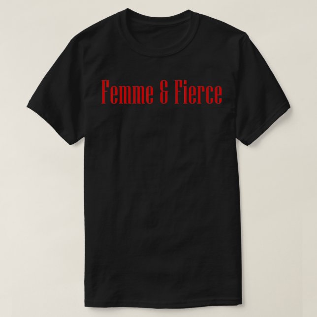 Camiseta Femme y feminista feroz (Diseño del anverso)