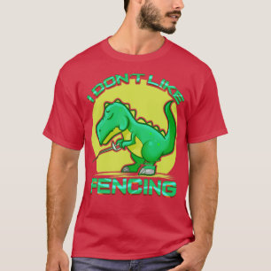 Camiseta Fencer de dinosaurio TRex Fesing Funny Sword Fight