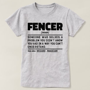 Camiseta Fencer Nuevo instructor de esgrima Funny Fences Ma