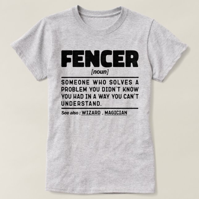 Camiseta Fencer Nuevo instructor de esgrima Funny Fences Ma (Diseño del anverso)