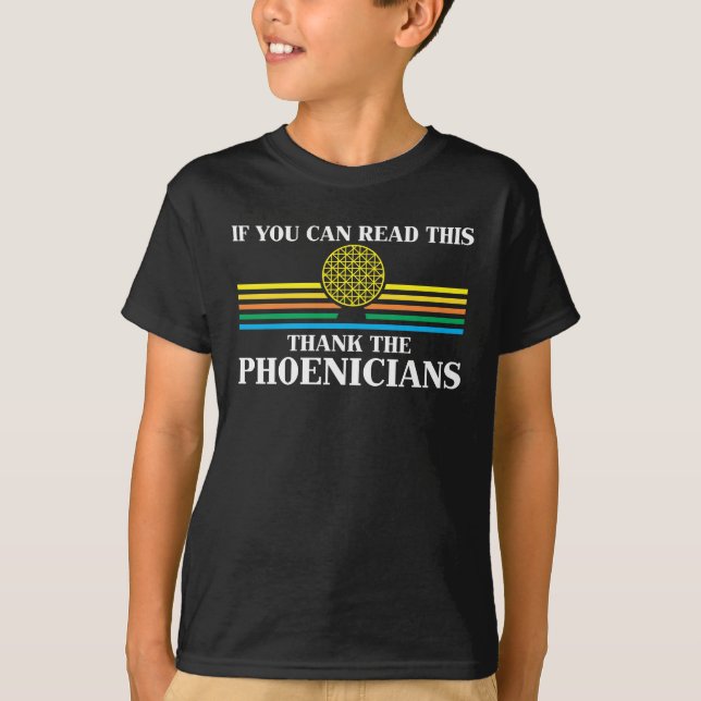Camiseta Fenicia Profesor de Historia Gracias a los Fenicio (Anverso)