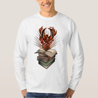 Camiseta Fénix Ardiente Elevándose de Arte Fantástico de Li