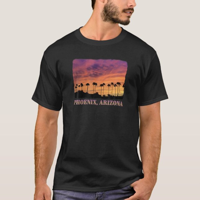 Camiseta Fénix Arizona Hermosas Palmeras Colorf Sunset (Anverso)