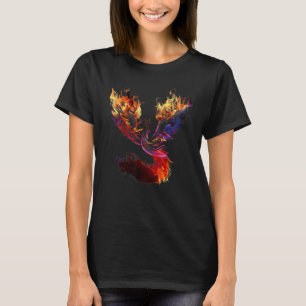 Camiseta Fénix ave de fuego renacimiento elevándose desde l