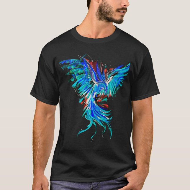 Camiseta fénix azul (Anverso)