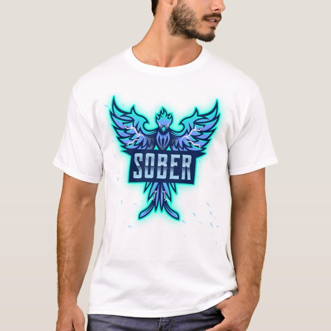 Camiseta Fénix Azul de la Sobriedad (Anverso)