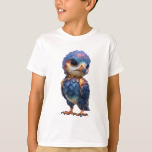 Camiseta Fenix búho arcoíris majestuoso pollitos niños