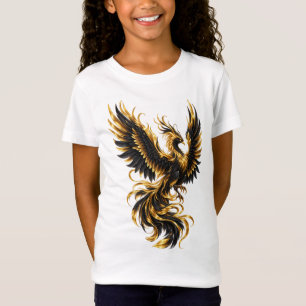 Camiseta Fénix de oro y negro: renacimiento de lujo y poder