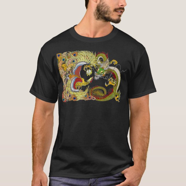 Camiseta Fénix del Dragón de la Historia de Asia con el mit (Anverso)