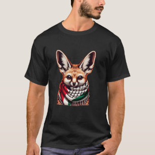Camiseta Fennec argelino con la bufanda de Keffiyeh Palesti