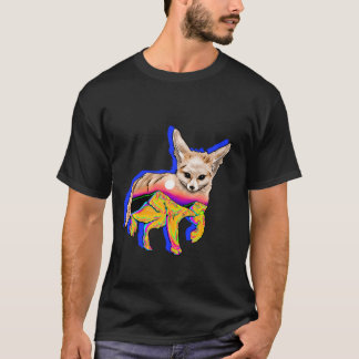 Camiseta Fennec del desierto de puesta de sol blanca