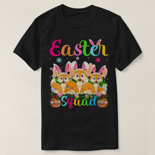 Camiseta Fennec Fennec Fo Bunny Ear Easter Squad Fennec (Diseño del anverso)