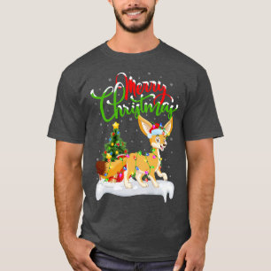 Camiseta Fennec Fo Animal Lover Xmas Lighing Fennec Fo Chr