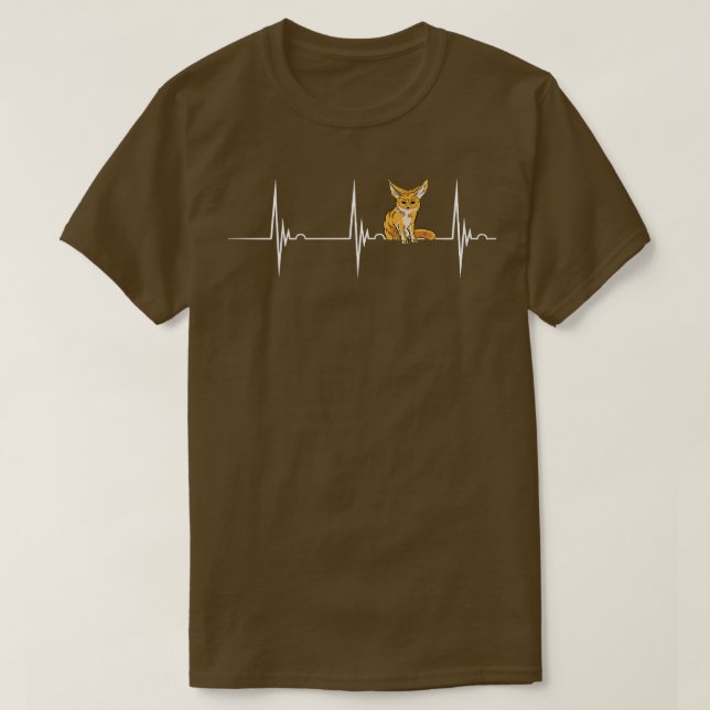 Camiseta Fennec Fo Heartbeat Ekg Pulse Fennec Para Tarjeta  (Diseño del anverso)