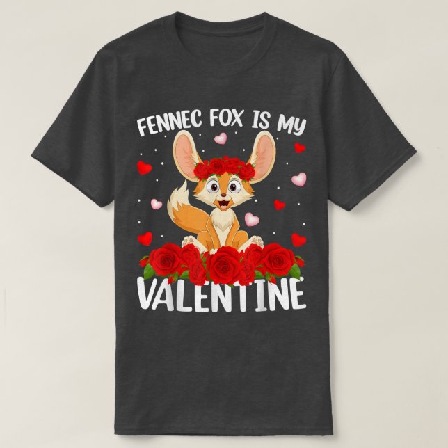 Camiseta Fennec Fo Lover Red Rose Flower Fennec Fennec Fo V (Diseño del anverso)
