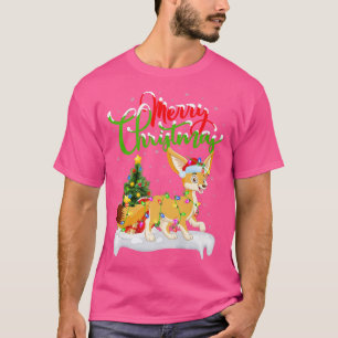 Camiseta Fennec Fox Animal Lover Xmas Lighing Fennec Fox C